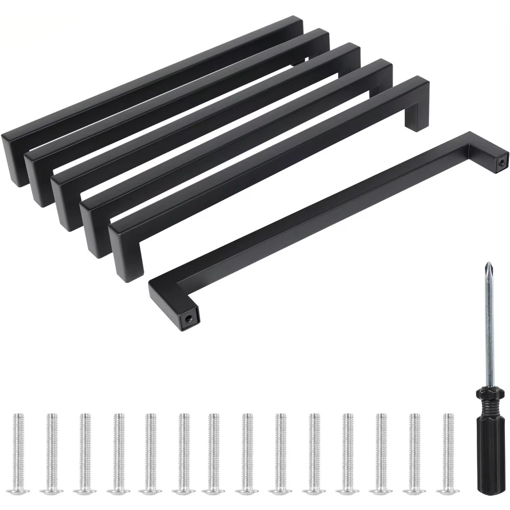 Furniture Hardware Black - 224mm czarne drzwi kuchenne ze stali