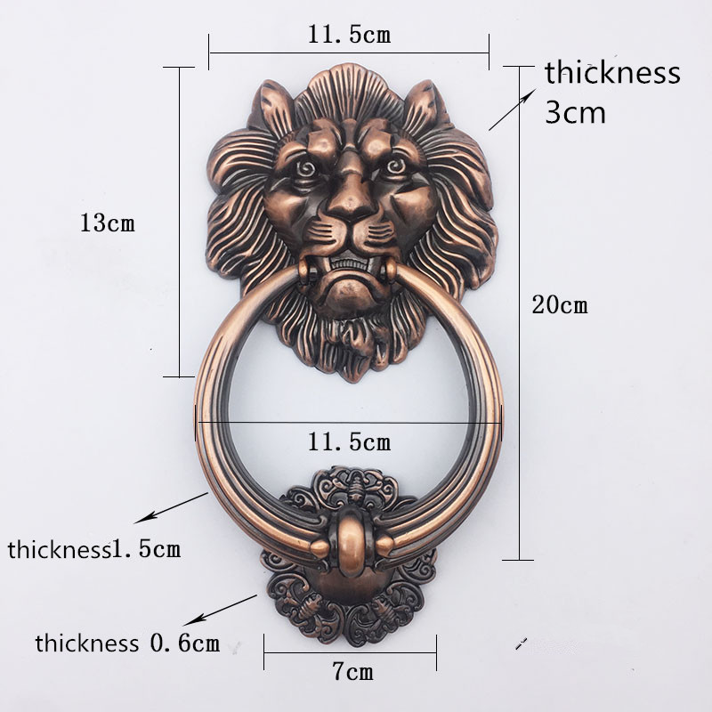 Furniture Hardware Antique - Antyczny brązowy uchwyt w kształcie głowy