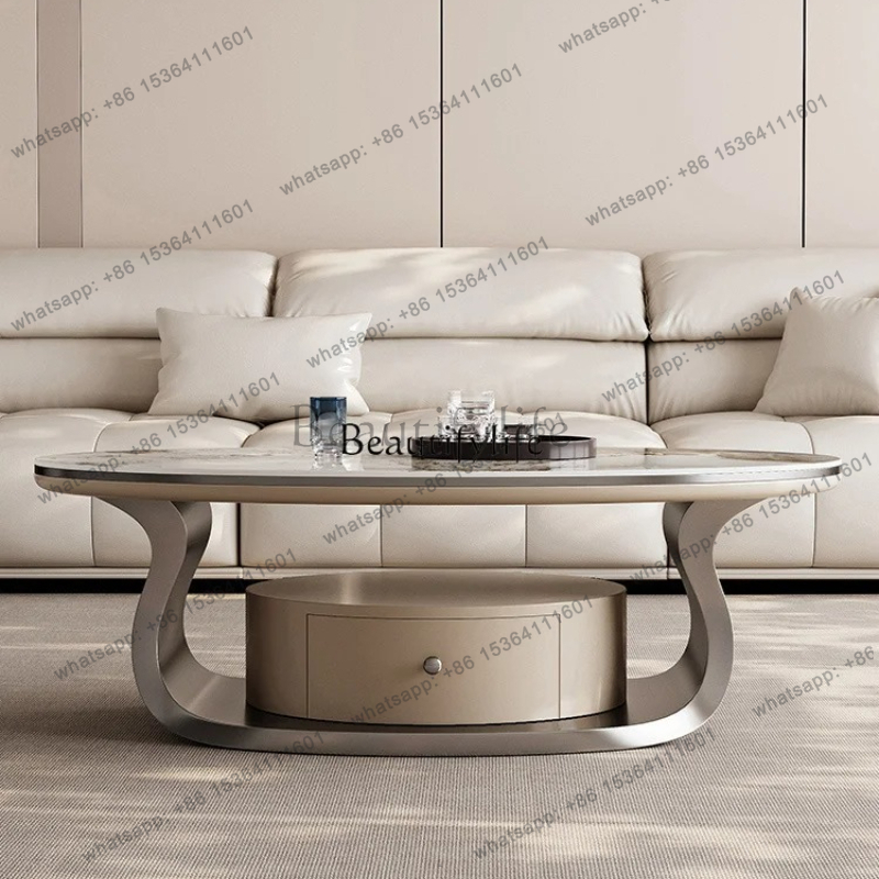 Z. A. Furniture - Stolik kawowy z kamienną płytą w