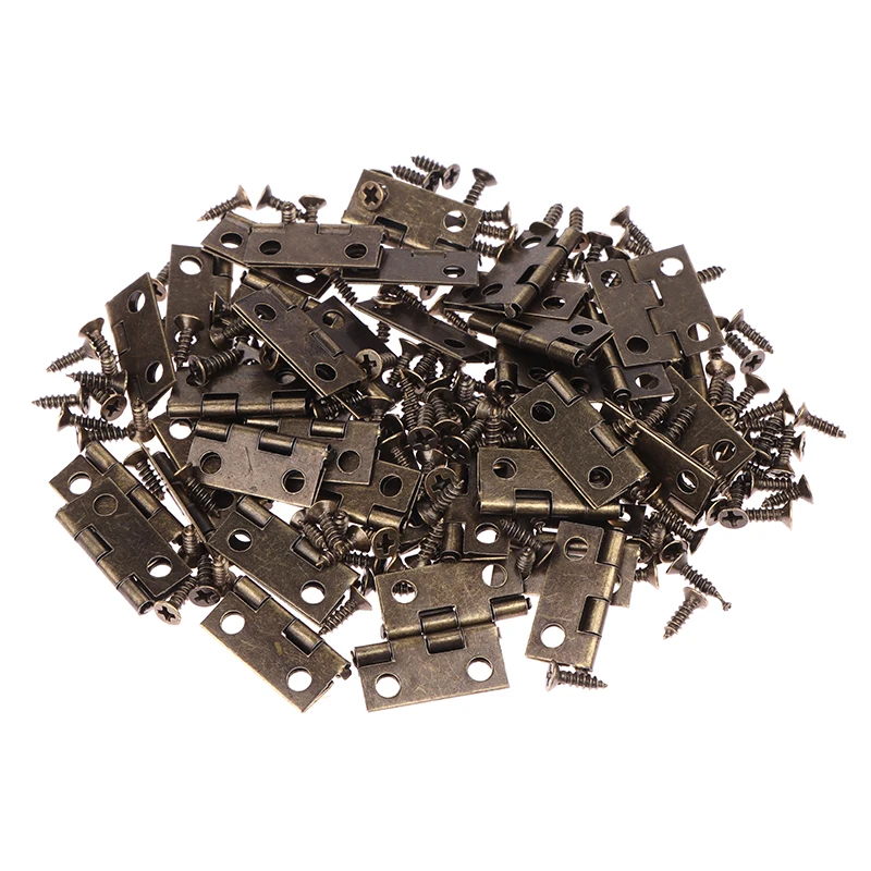 Furniture Hardware Black - 50 sztuk/pudełko Zawiasy + 200 Śrub