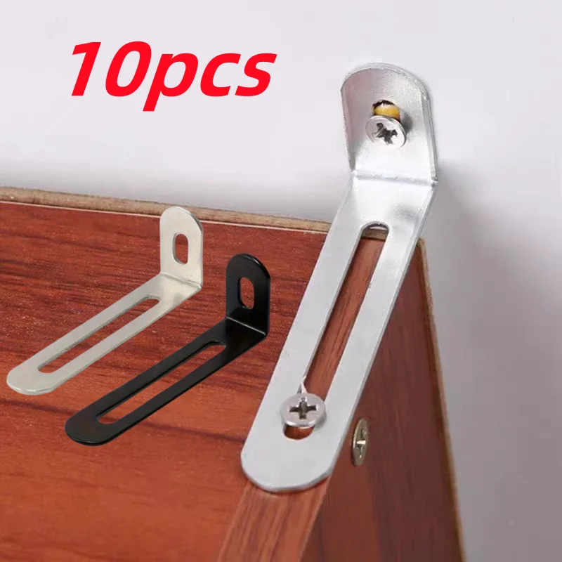 Furniture Hardware Black - 10 szt. wsporników kątowych w kształcie