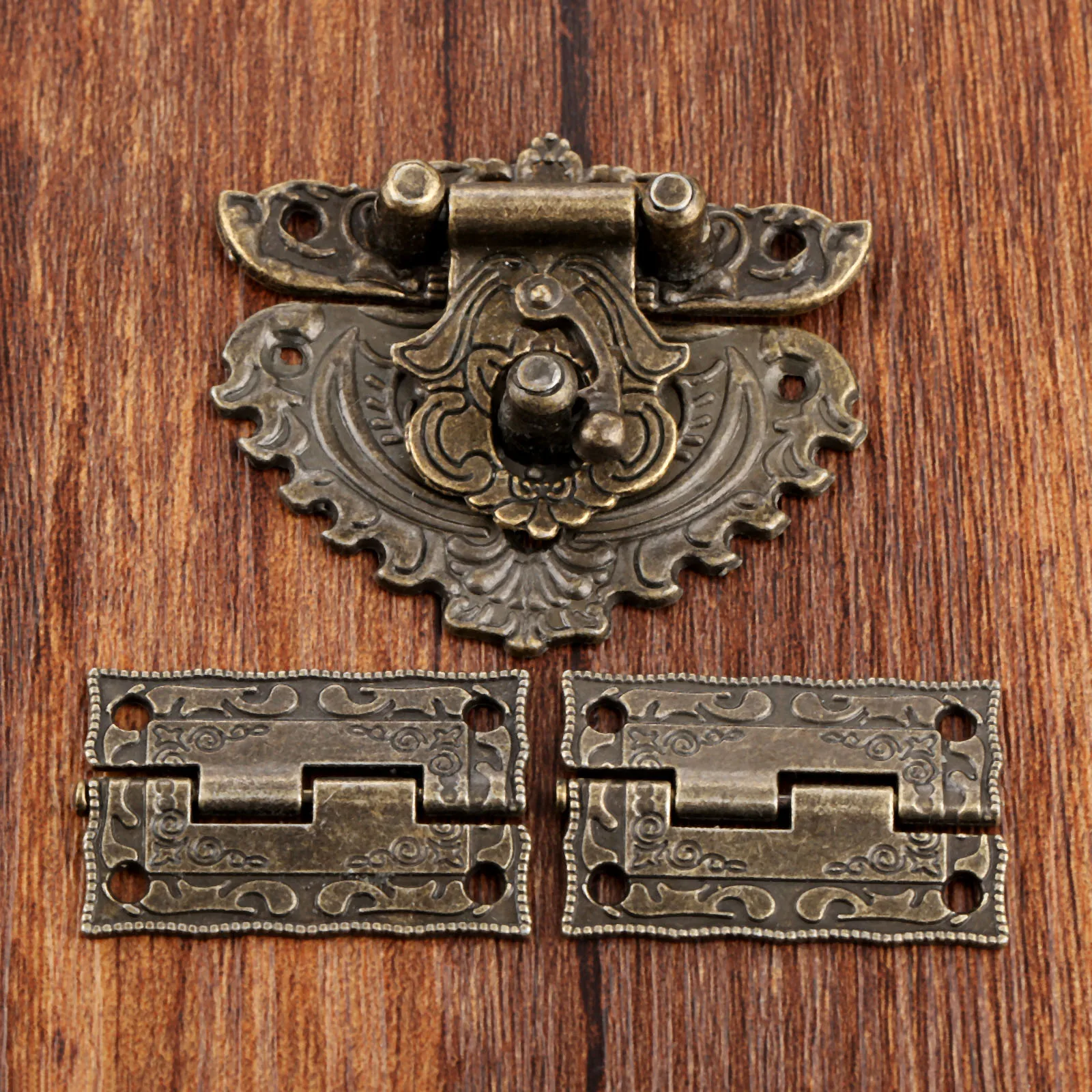 Furniture Hardware Antique - 3 sztuk/zestaw antyczny brąz kłódka drewniane