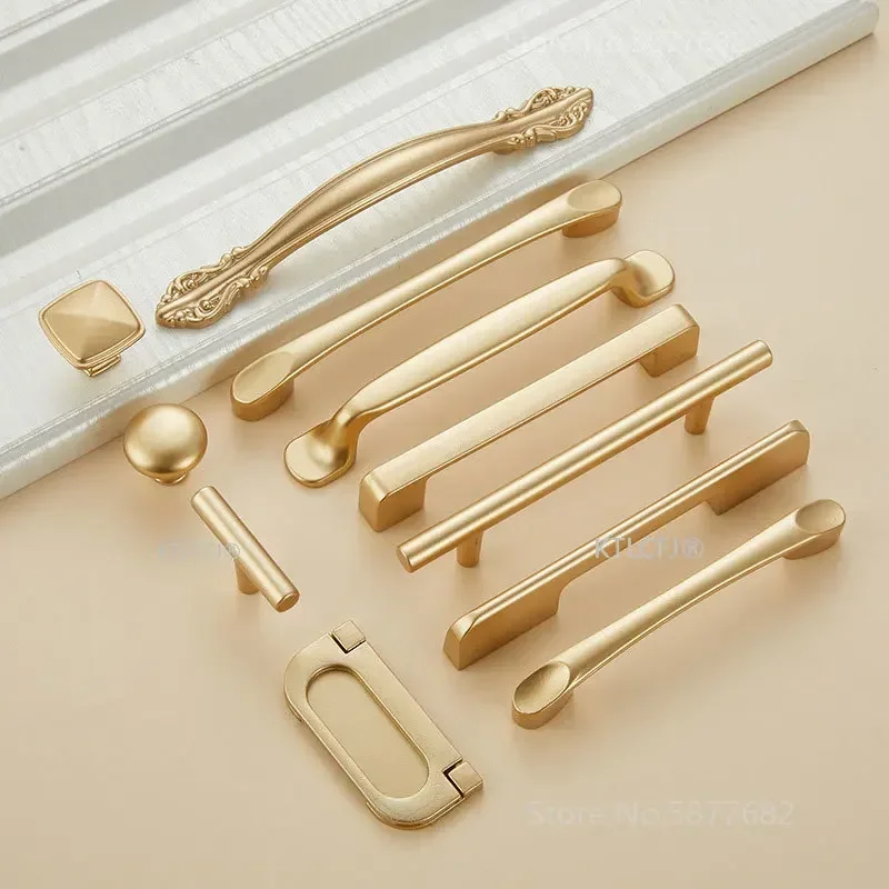 Drawer Pull Gold - Gałka do szafki kuchennej Kwadratowy typ