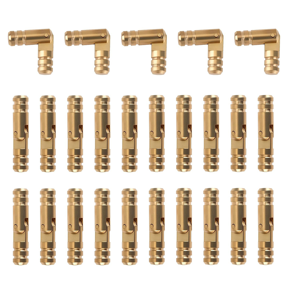 Furniture Hardware Antique - 25 sztuk mosiężnych zawiasów cylindrycznych składanych