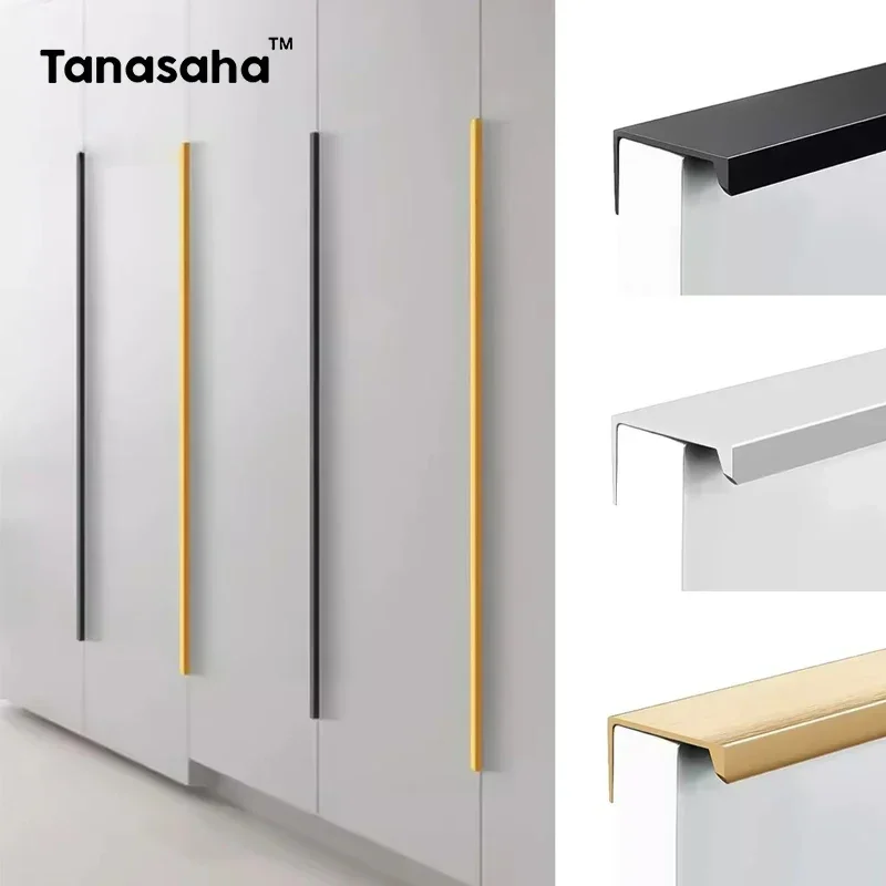Drawer Pull Gold - Ukryte uchwyty meblowe Matowe czarne złoto